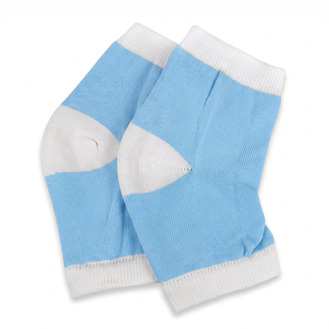 Pair of blue gel heel cushion sleeve socks