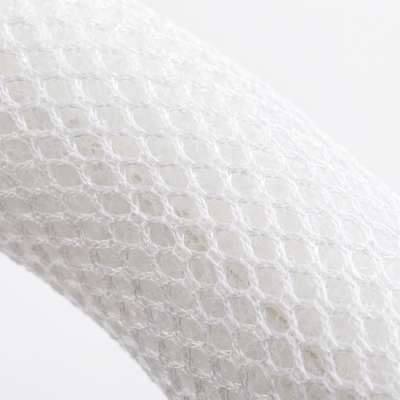 Closeup of soft woven mesh brush head texture