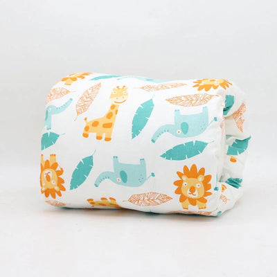Jungle animal print nursing arm pillow front view