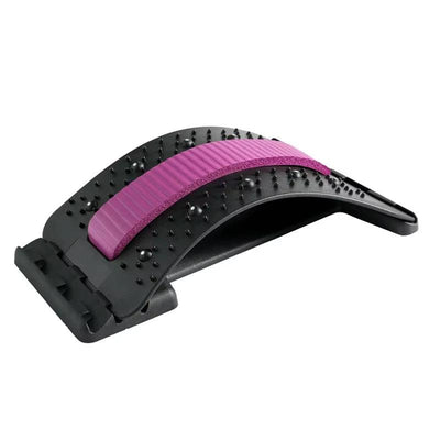 Pink lumbar back stretcher with adjustable arch support