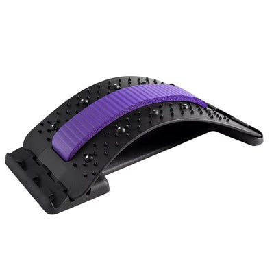 Purple lumbar back stretcher compact and portable design