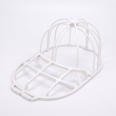 White plastic cap frame from a three quarter angle