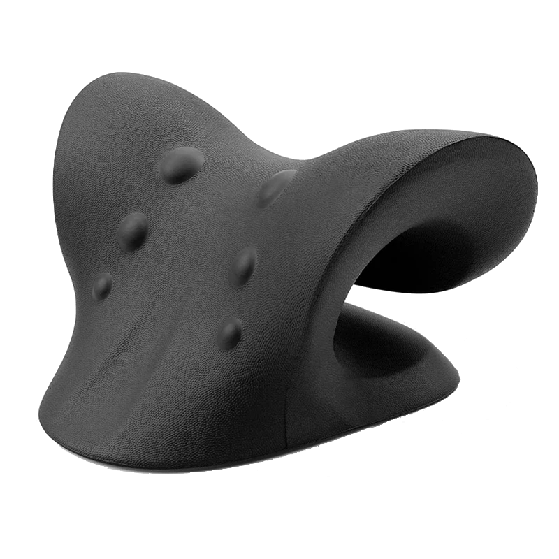 Black curved neck stretcher with contoured pressure points