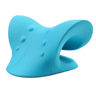 Blue neck stretcher shown from the side angle