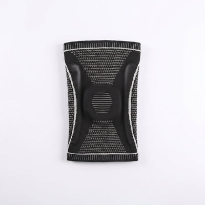 Front view showing open patella knee sleeve design
