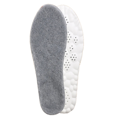 Fleece-lined insole shown top and bottom side by side