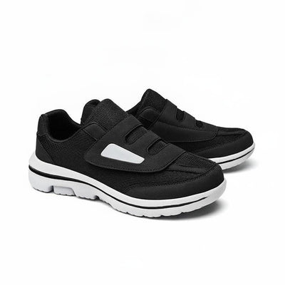 Black wide-fit wide-fit shoes pair on white background